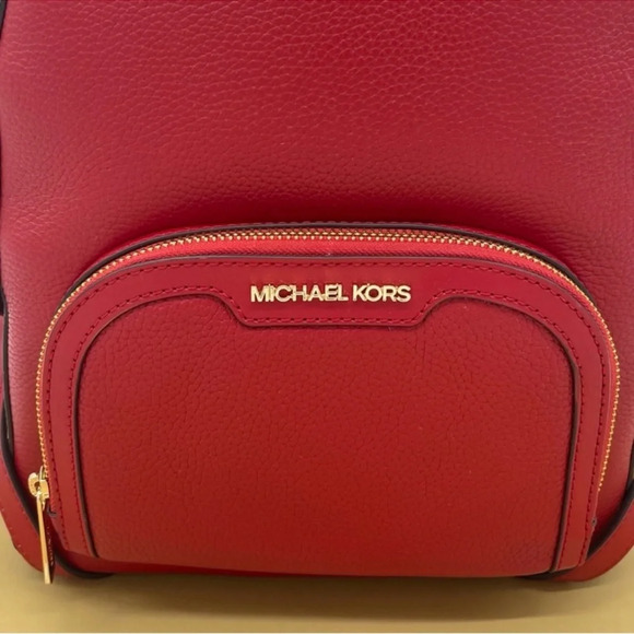 Michael Kors Medium Jaycee Backpack Red - Picture 7 of 12